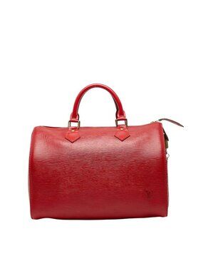 Louis Vuitton Epi Speedy 30 Handbag Mini Boston Bag Castilian Red
